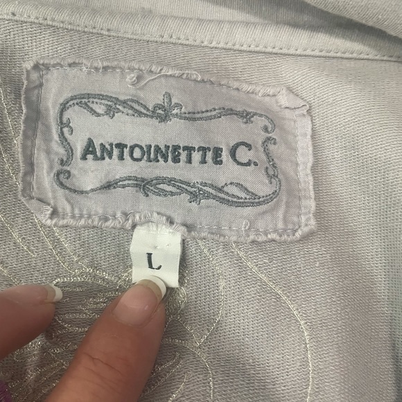 Antoinette C Embroidered Waterfall Frill Front Zip Jacket - Picture 14 of 16